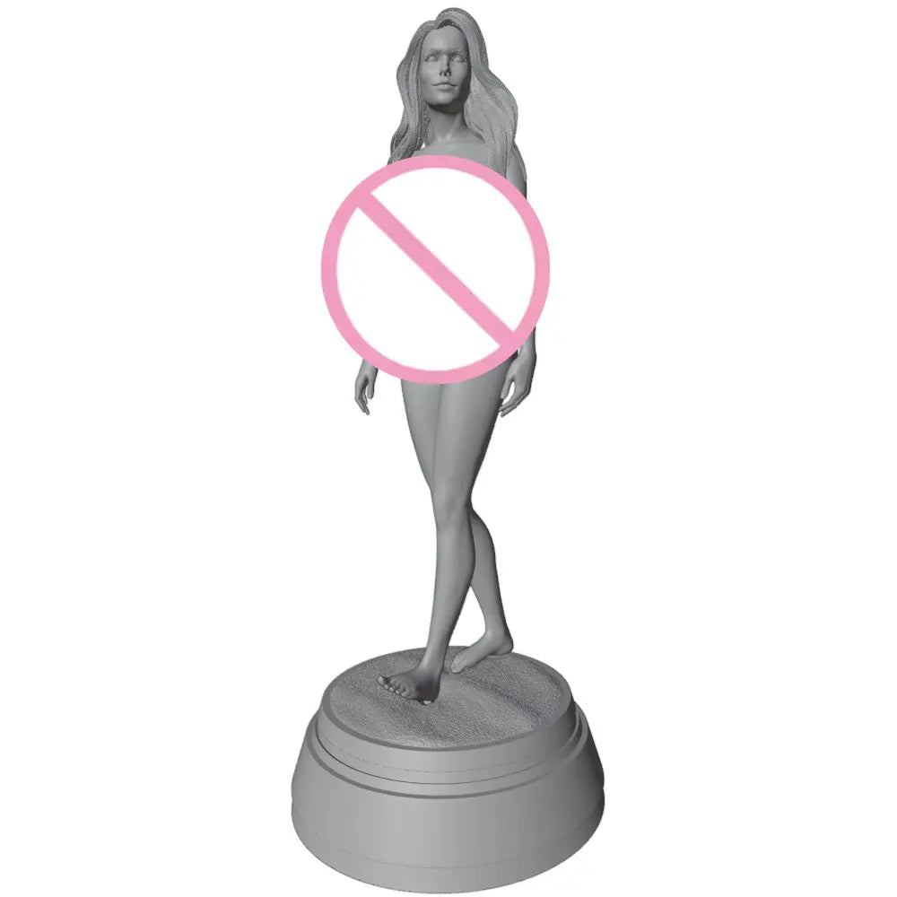 1/24 Blonde Pin-up in Blue Bikini, Resin Model Figure Kit, Unassembled and Unpainted