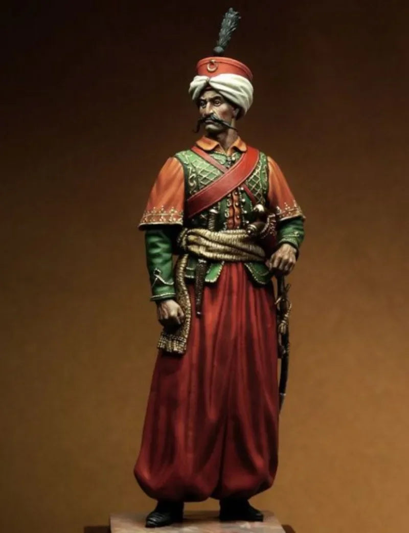 90mm Medieval Mamluk Officer, Resin Model Figure Kit, Unassembled and Unpainted