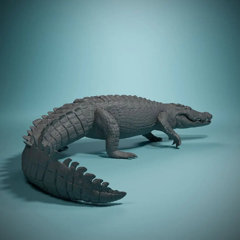 110mm Nile Crocodile, Resin Model Creature Kit, Wildlife Theme, Unassembled and Unpainted