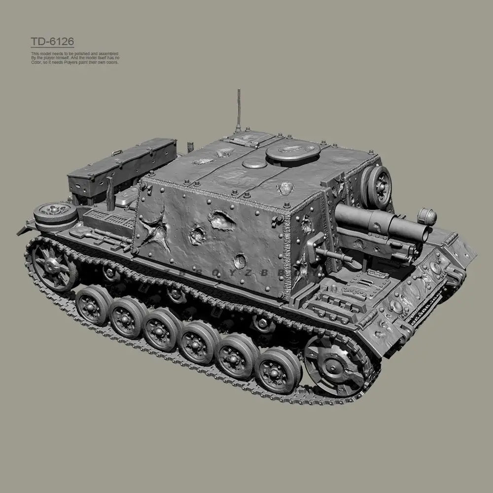 65mm WWII Combat Tanks, Resin Model Vehicle Kit, Unassembled and Unpainted