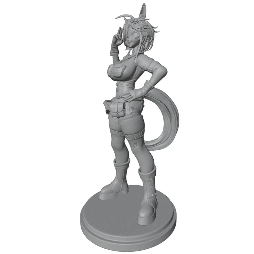 1/24 Cat-Eared Cowgirl with Lasso, Resin Model Figure Kit, Anime Theme, Unassembled and Unpainted