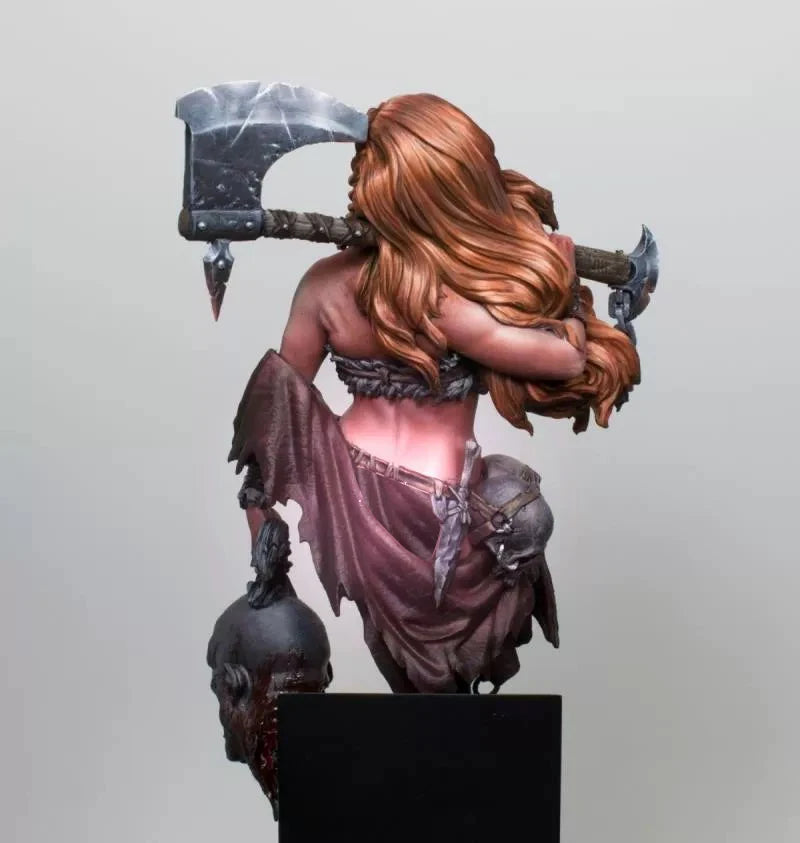 1/12 Female Barbarian Warrior, Resin Model Figure Kit, Fantasy Theme, Unassembled and Unpainted