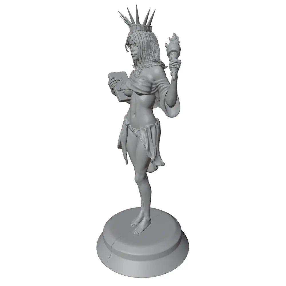 1/24 Sorceress with Spiked Crown and Arm Wraps, Resin Model Figure Kit, Unassembled and Unpainted