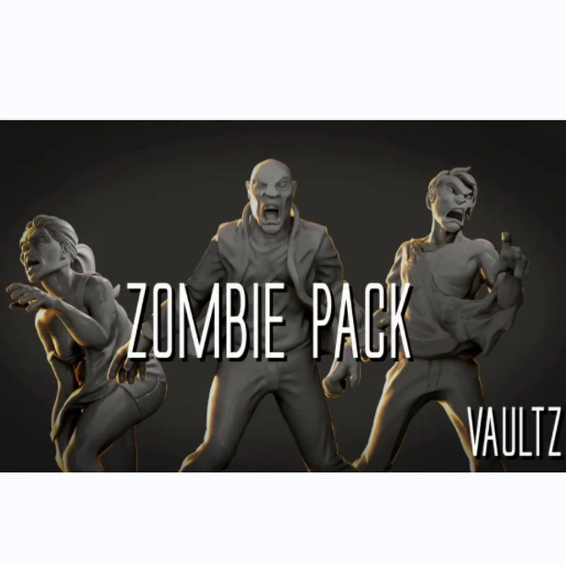 1/35 Dark Fantasy Zombie Pack, 12 Figures, Resin Model Figure Kit, Fantasy Theme, Unassembled and Unpainted