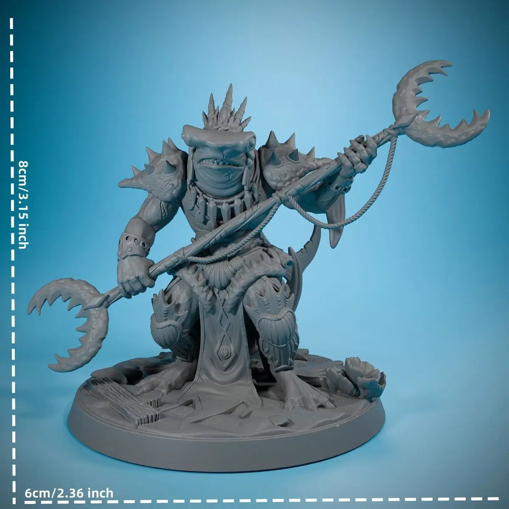 Shark King Demon, Resin Model Figure Kit, Fantasy Theme, Unassembled and Unpainted