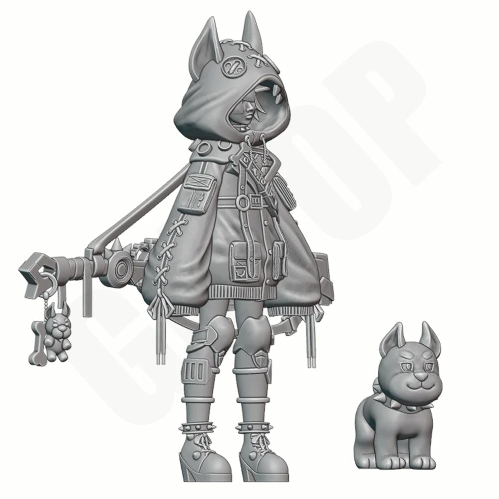1/24 Tactical Demon Warrior, 3 Figures, Resin Model Figure Kit, Fantasy Theme, Unassembled and Unpainted