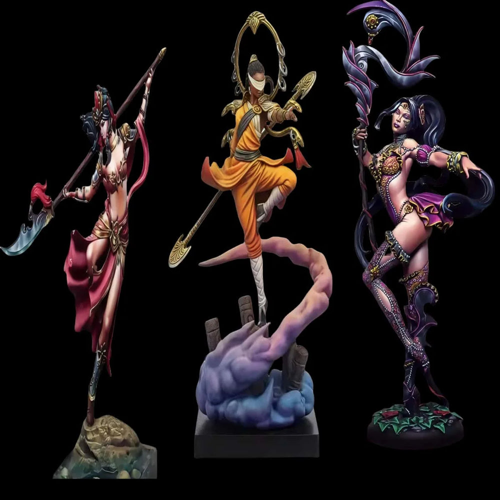 1/24 Three Divine Goddesses, 3 Figures, Resin Model Figure Kit, Fantasy Theme, Unassembled and Unpainted