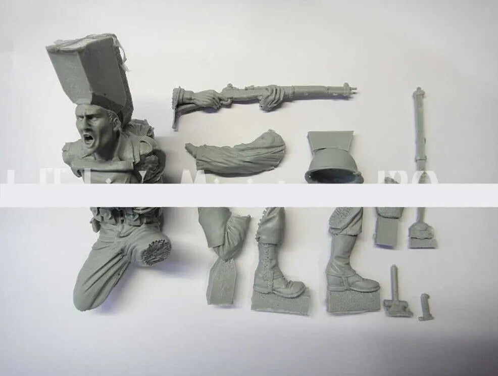 1/16 Modern Bearded Tactical Operator with RPG Launcher, Resin Model Figure Kit, Unassembled and Unpainted