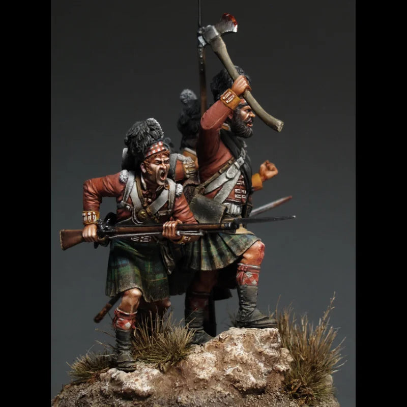 54mm Ancient Roman Legionaries Advancing with Spear, 3 Figures, Resin Model Figure Kit, Unassembled and Unpainted