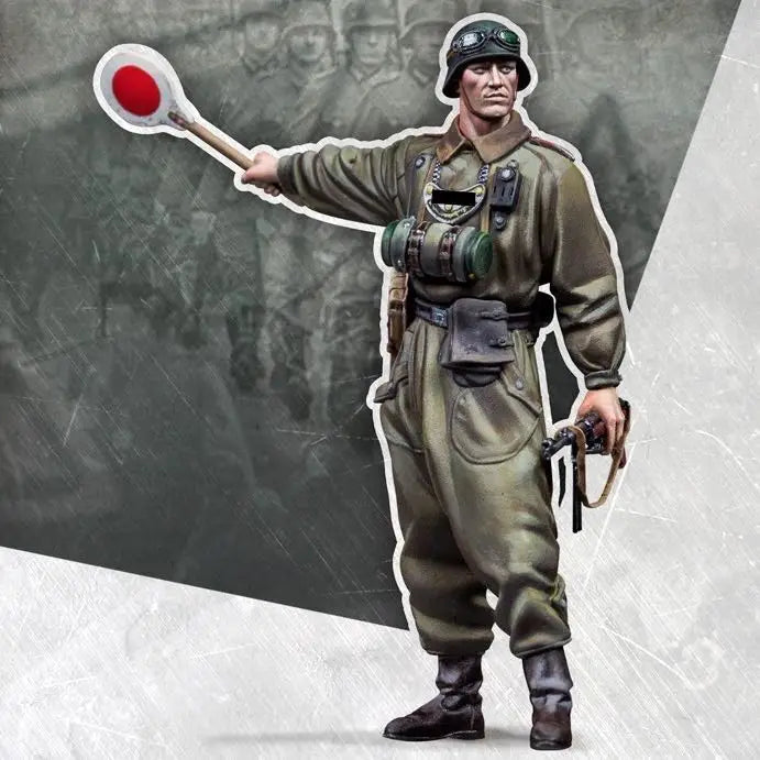 1/35 WWII German Infantryman Charging, Resin Model Figure Kit, Unassembled and Unpainted