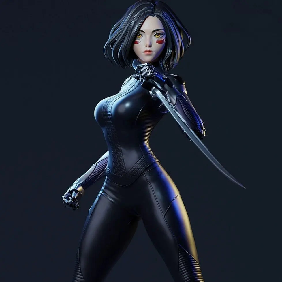 50mm Alita Cyborg Soldier, Resin Model Figure Kit, Anime Theme, Unassembled and Unpainted