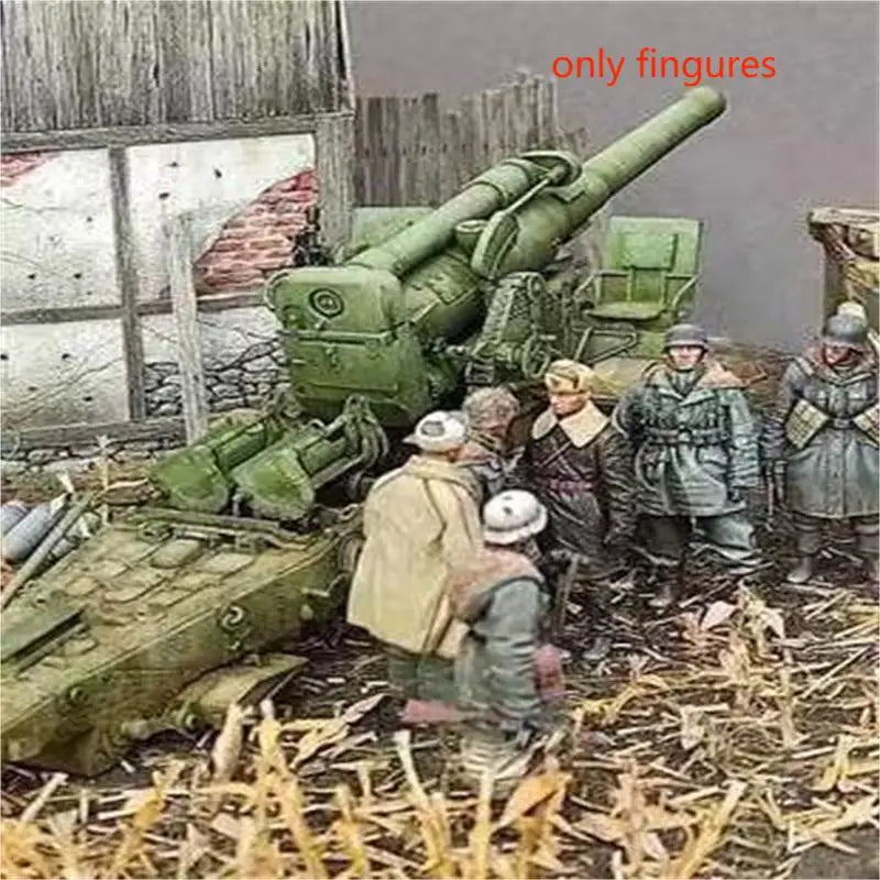 1/35 WWII Combat Soldiers, 9 Figures, Resin Model Figure Kit, Unassembled and Unpainted