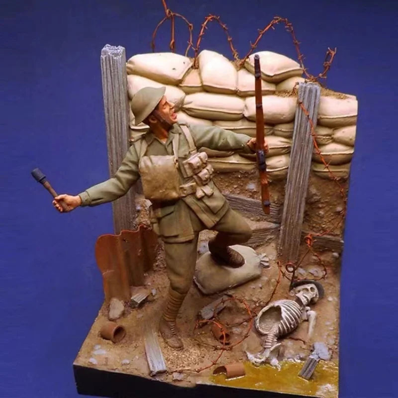 1/35 WWI Casualty Scene, 3 Figures, Resin Model Diorama Kit, Unassembled and Unpainted