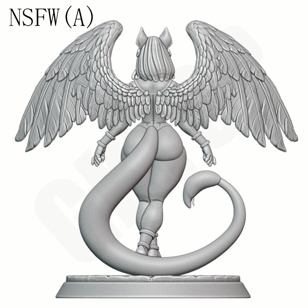 1/24 Egyptian Cat-Eared Demon, Resin Model Figure Kit, Fantasy Theme, Unassembled and Unpainted