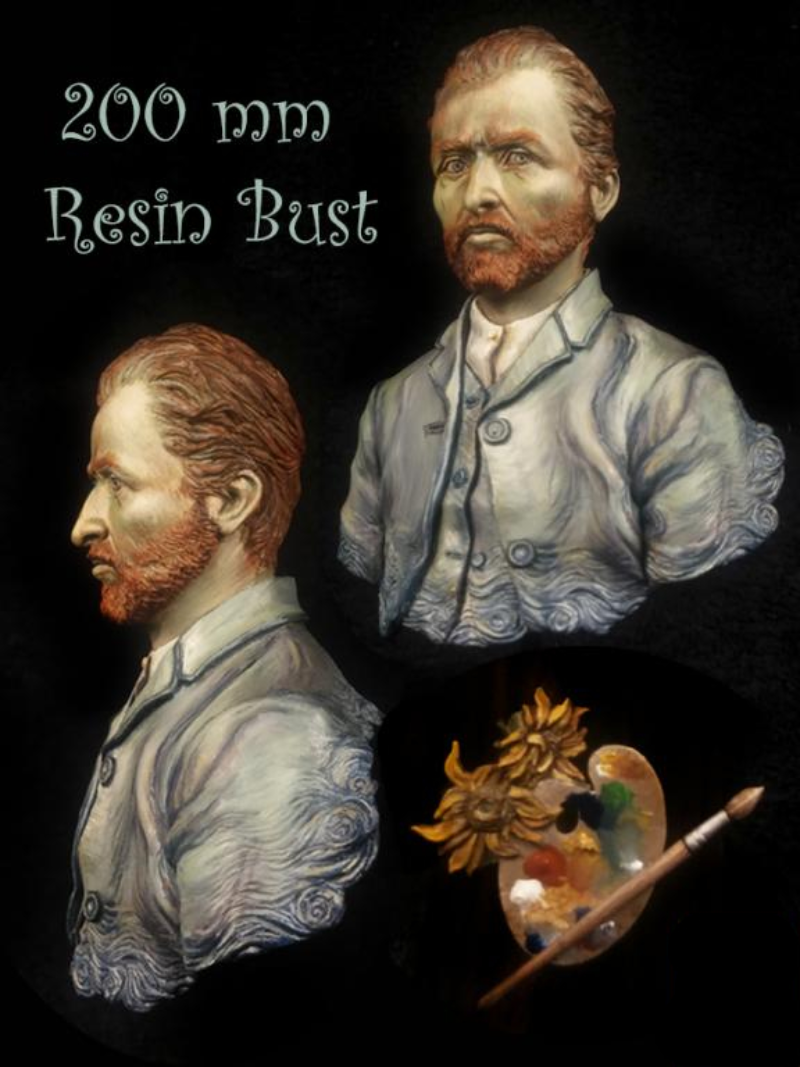 1/10 Vincent Van Gogh, Resin Model Bust Kit, Historical Theme, Unassembled and Unpainted