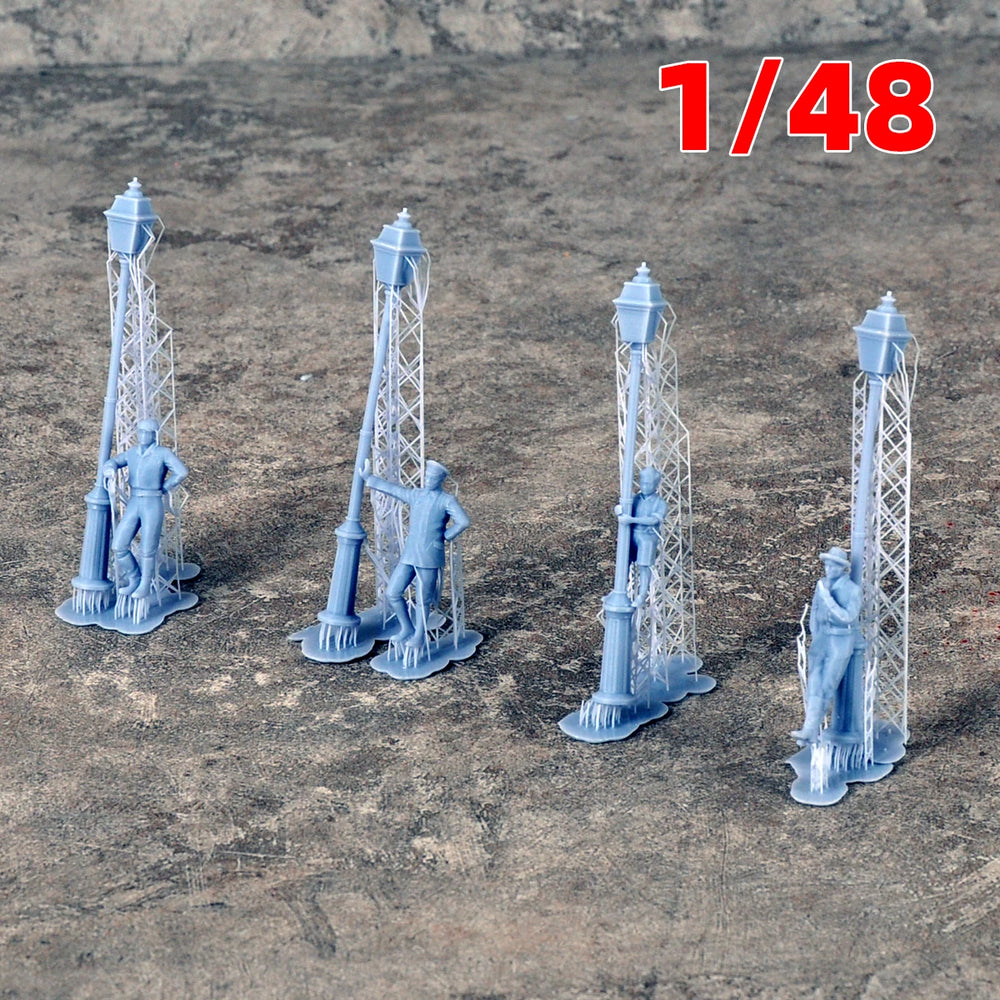 1/35 Modern Urban Conflict Scene, 8 Figures, Resin Model Diorama Kit, Unassembled and Unpainted