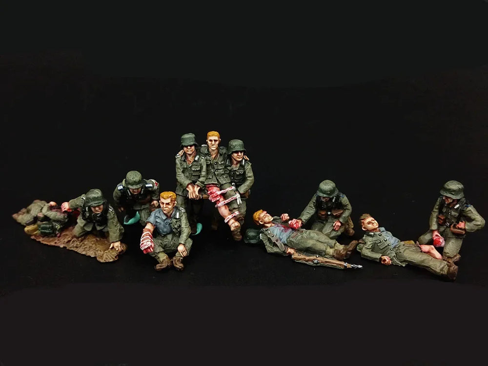 1/72 Modern Military Rescue & Medical, 11 Figures, Resin Model Figure Kit, Unassembled and Unpainted