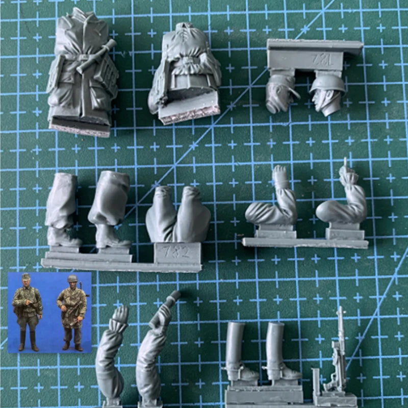 1/35 WWII Airborne & Armored Officers, 6 Figures, Resin Model Figure Kit, Unassembled and Unpainted