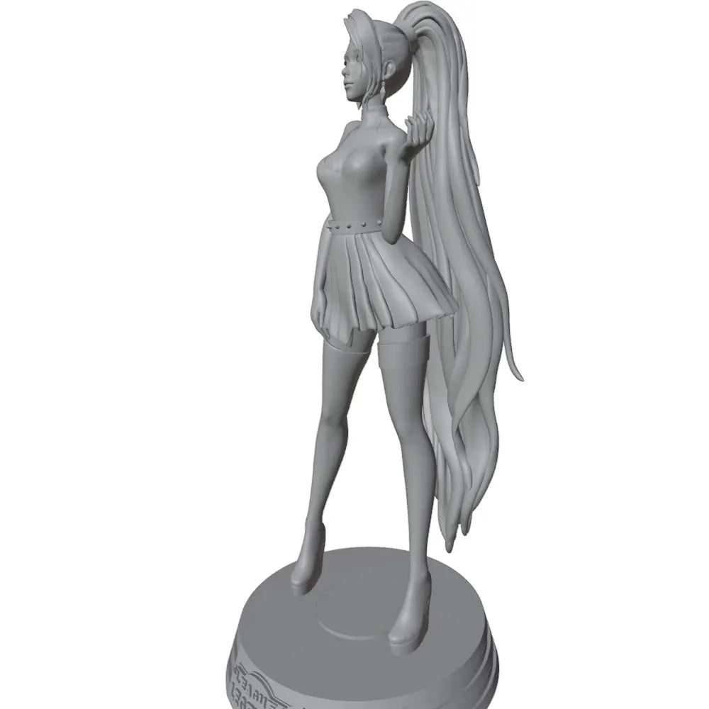 1/24 Girl with Long Flowing Hair, Resin Model Figure Kit, Anime Theme, Unassembled and Unpainted