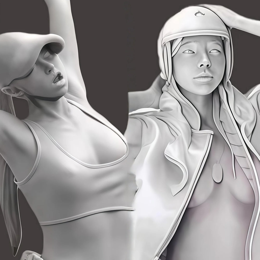 1/35 Fantasy Pin-up, 6 Figures, Resin Model Figure Kit, Unassembled and Unpainted