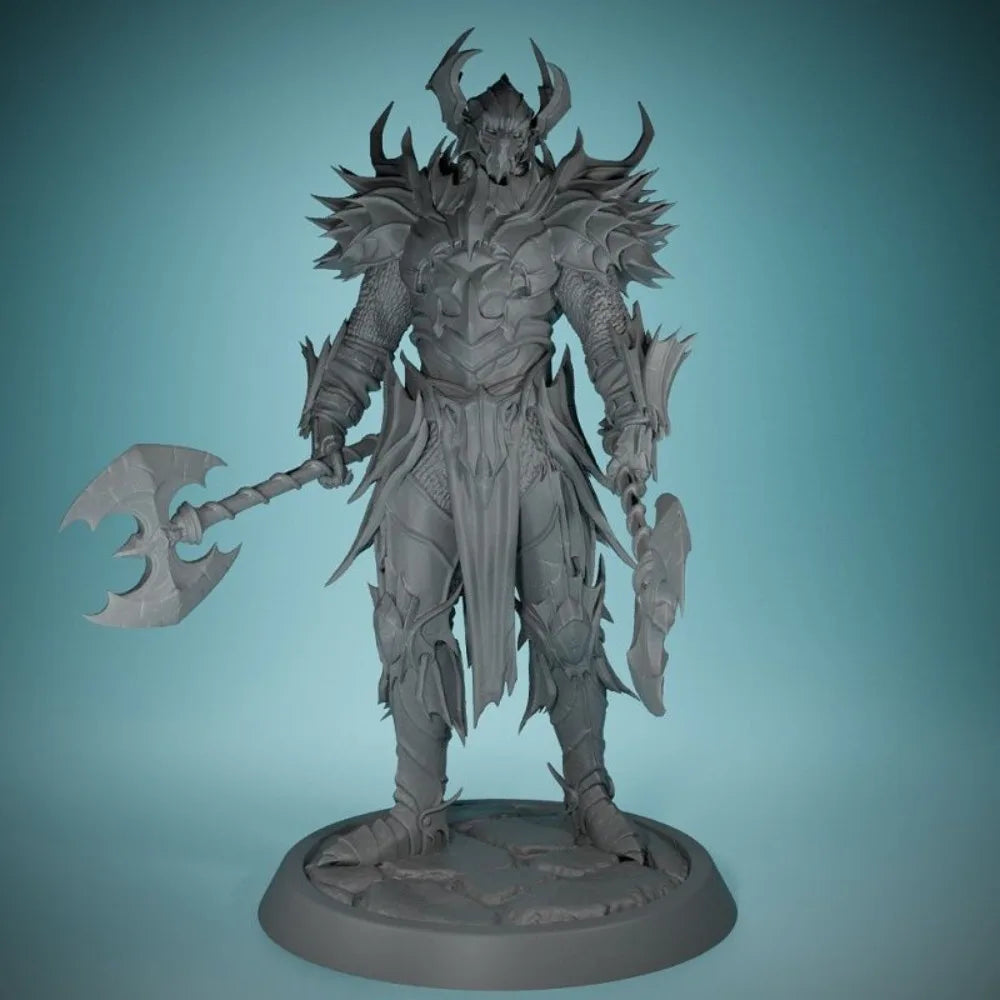 64mm Demon Knight, Resin Model Figure Kit, Fantasy Theme, Unassembled and Unpainted