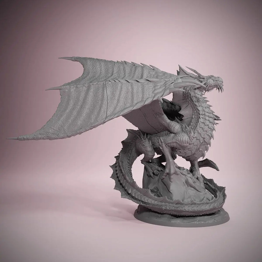 70mm Dragon Emperor, Resin Model Figure Kit, Fantasy Theme, Unassembled and Unpainted