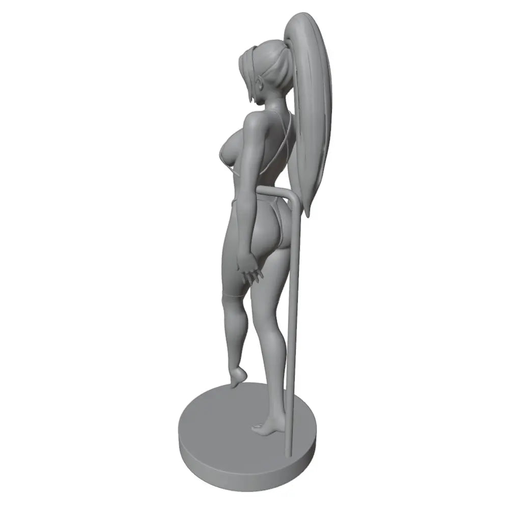 1/24 Pin-up Surfer with Surfboard, Resin Model Figure Kit, Unassembled and Unpainted