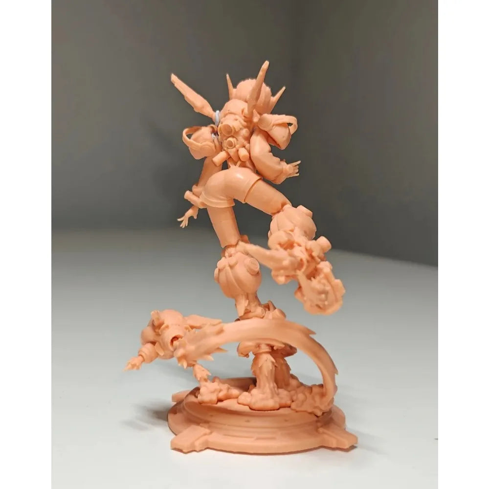 120mm Mechanical Girl Warrior, Resin Model Figure Kit, Fantasy Theme, Unassembled and Unpainted