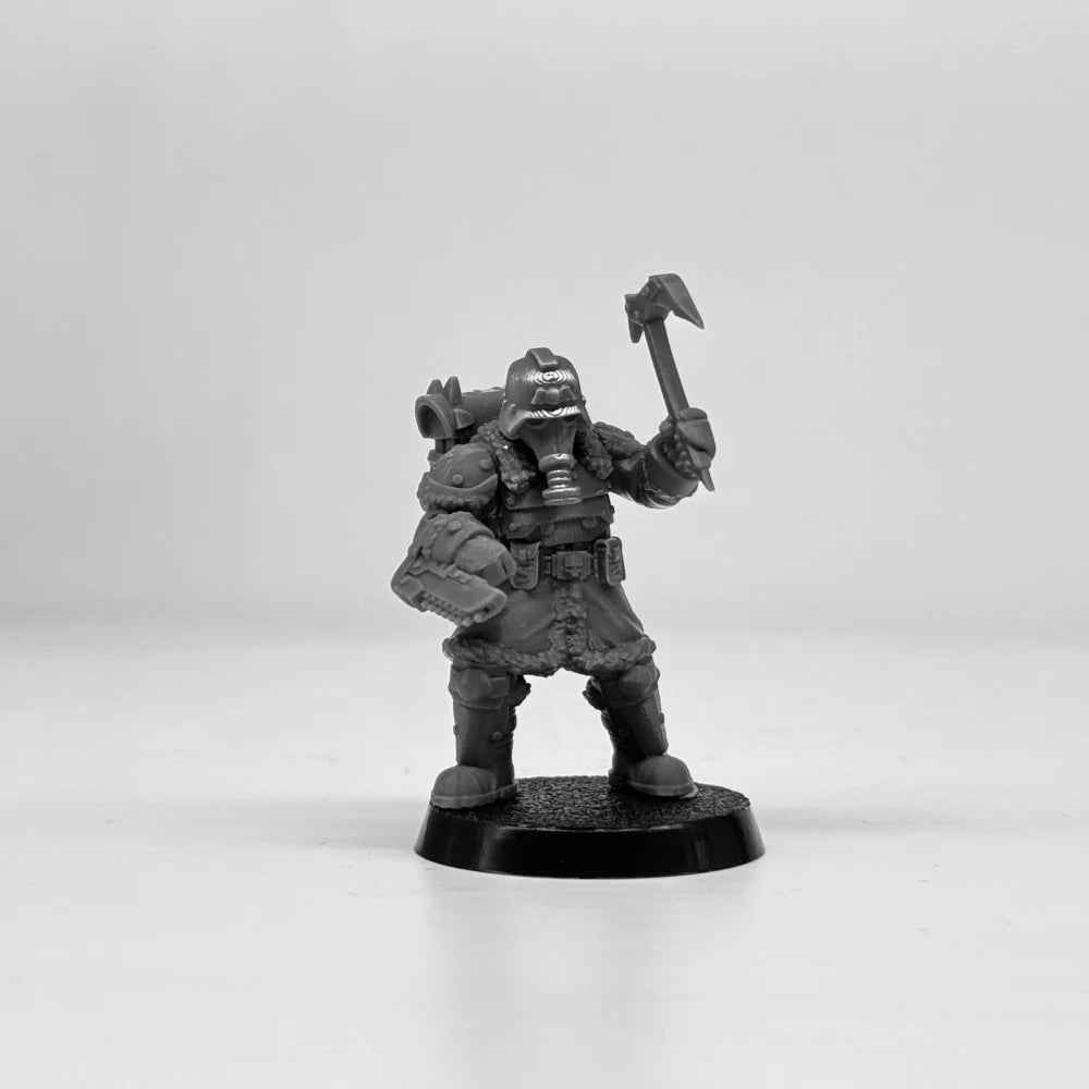 Grim Guard Frostwatch, 10 Figures, Resin Model Figure Kit, Sci-Fi Theme, Unassembled and Unpainted