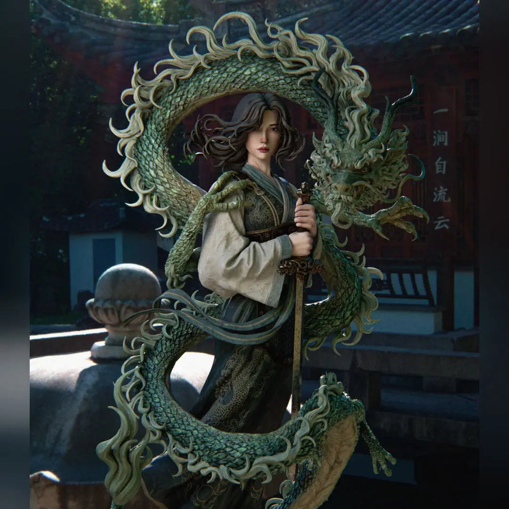 1/10 Hua Mulan, Resin Model Figure Kit, Fantasy Theme, Unassembled and Unpainted
