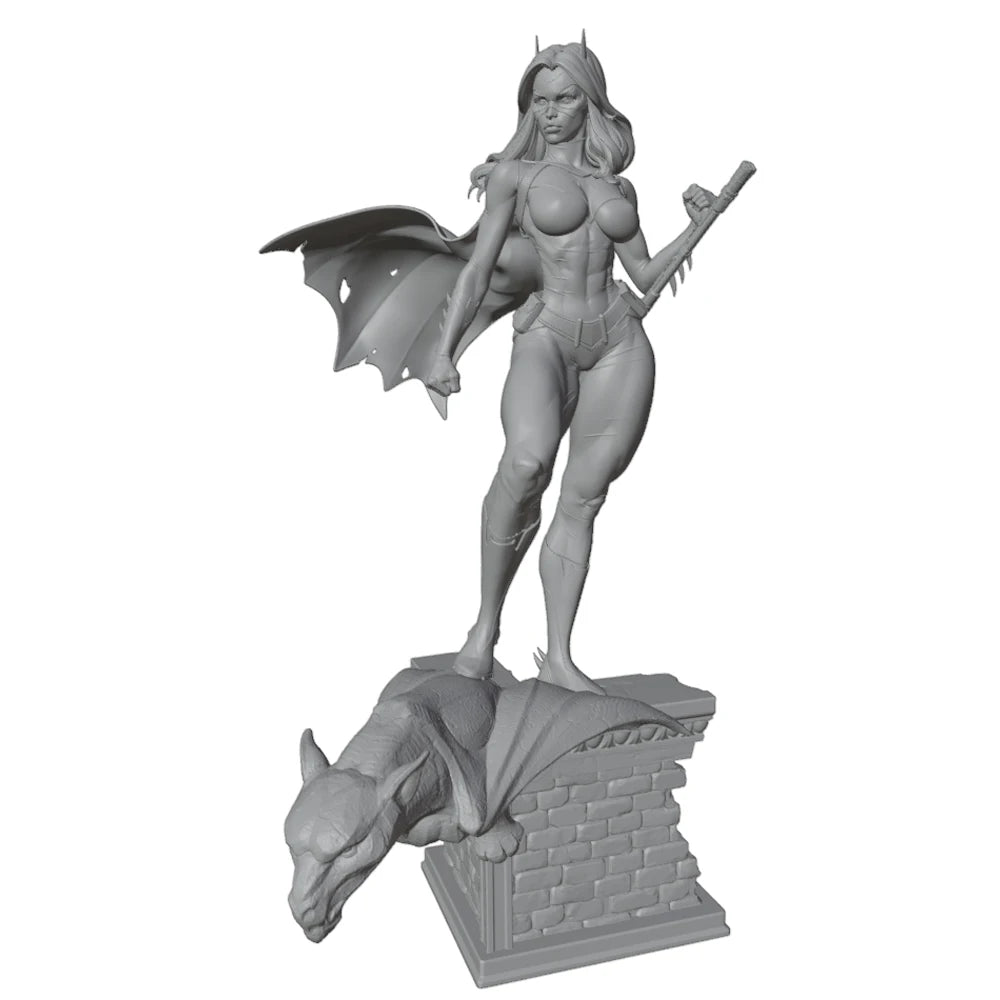 1/24 Warrior with Dragon, Resin Model Figure Kit, Anime Theme, Unassembled and Unpainted