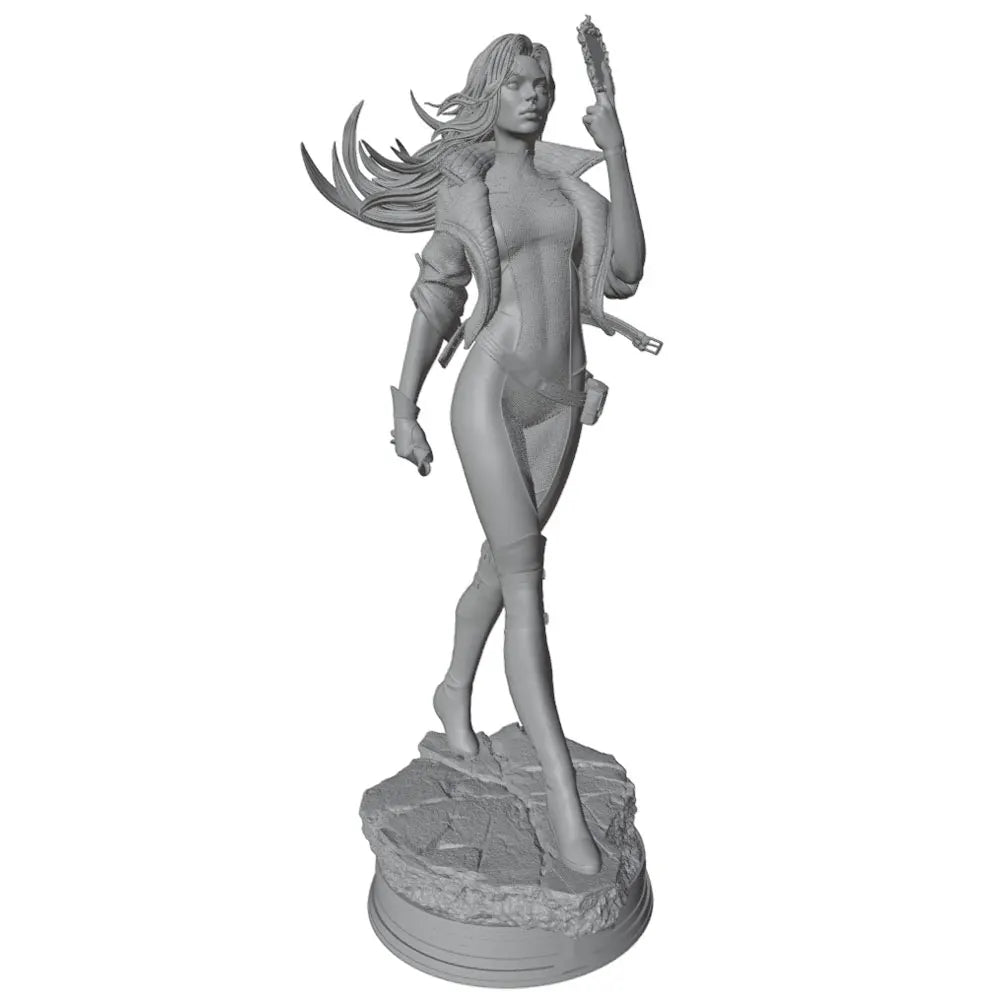 1/24 Female Archer Mid-Jump with Bow, Resin Model Figure Kit, Unassembled and Unpainted