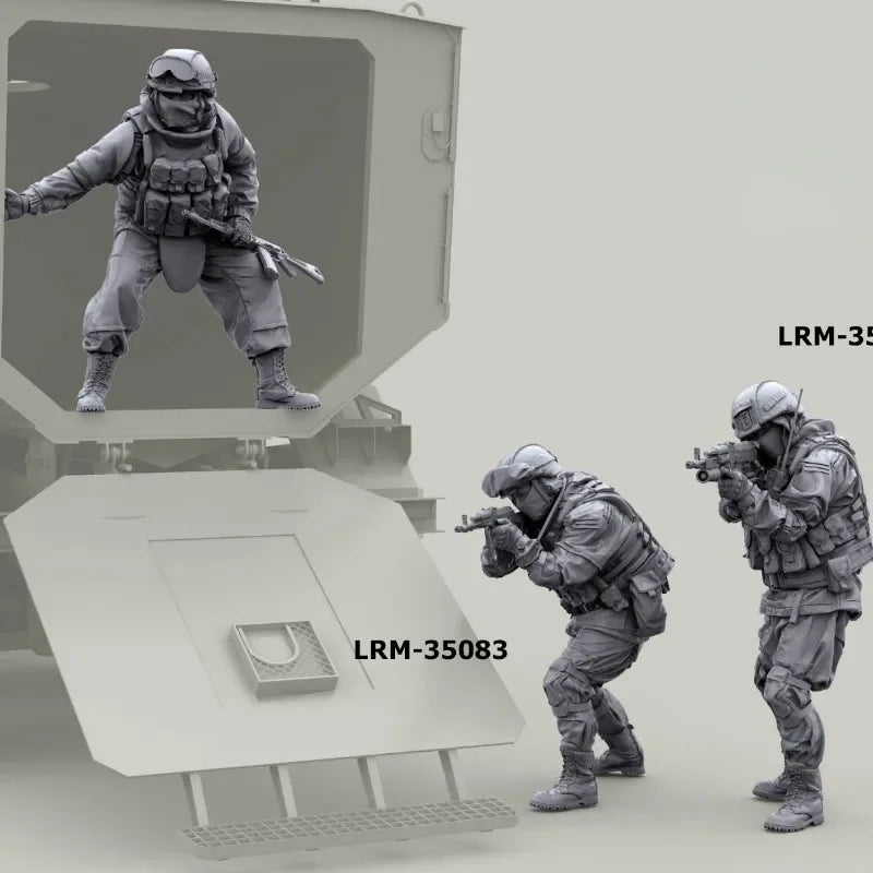 1/35 Modern Russian Tactical Infantry Squad, 4 Figures, Resin Model Figure Kit, Unassembled and Unpainted