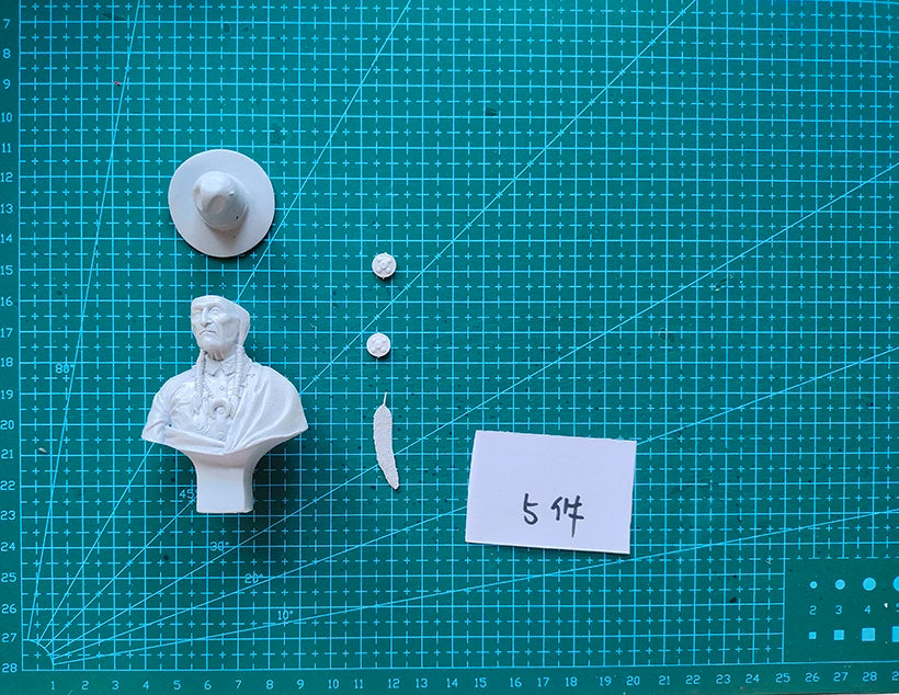 1/12 Tribal Warrior, Resin Model Bust Kit, Fantasy Theme, Unassembled and Unpainted