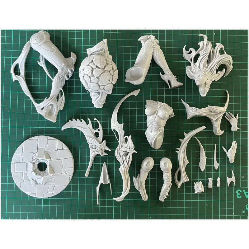 1/9 Demon Elemental, Resin Model Figure Kit, Fantasy Theme, Unassembled and Unpainted