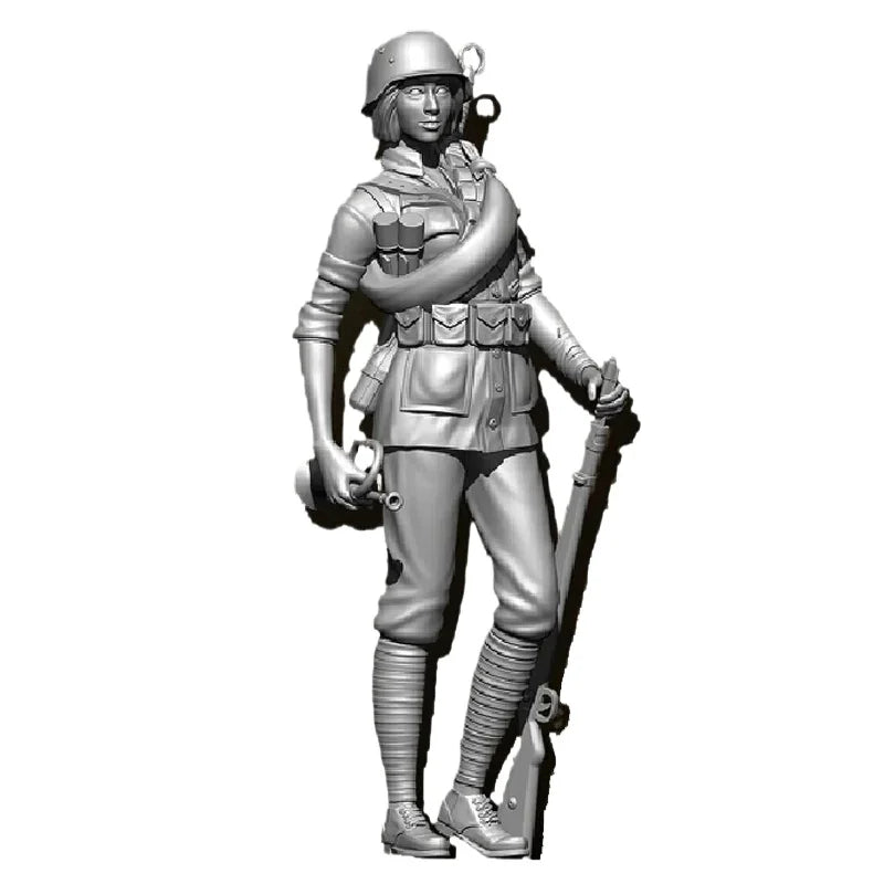 1/35 WWI German Horn Operator, 4 Figures, Resin Model Figure Kit, Unassembled and Unpainted