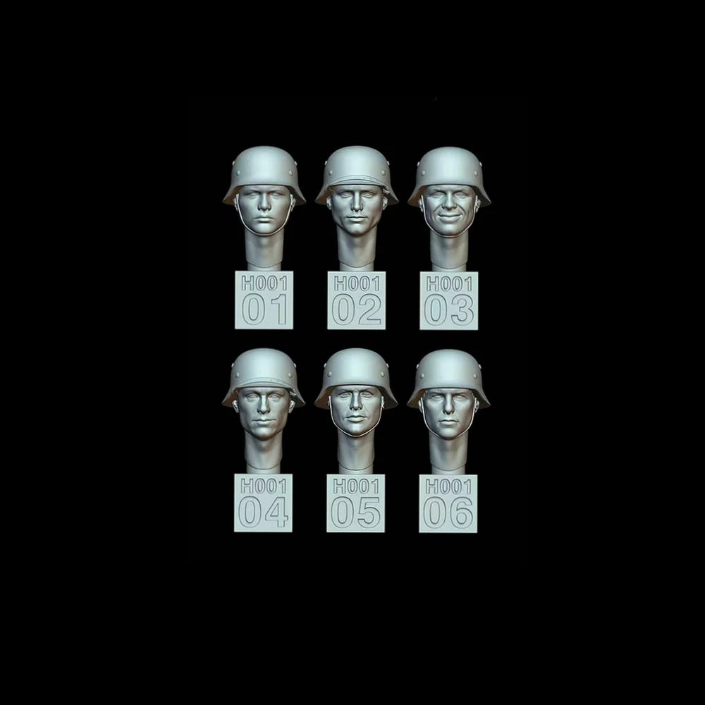 1/35 WWI German Soldier Head, Resin Model Figure Kit, Unassembled and Unpainted