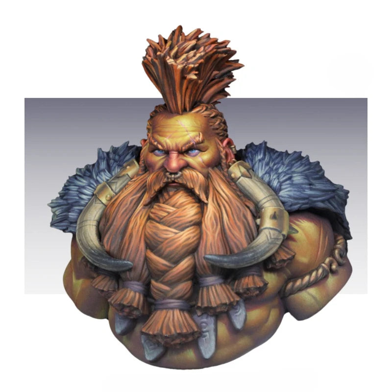 1/12 Dwarf King with Braided Beard, Resin Model Bust Kit, Fantasy Theme, Unassembled and Unpainted