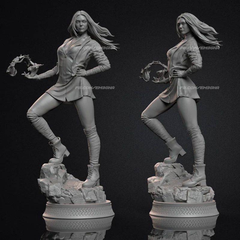 1/24 Witch, Resin Model Figure Kit, Fantasy Theme, Unassembled and Unpainted