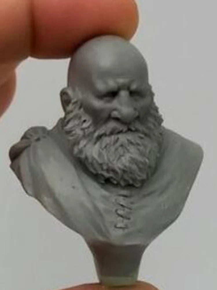 1/12 Medieval Scottish Highland Warrior with Tartan, Resin Model Bust Kit, Unassembled and Unpainted
