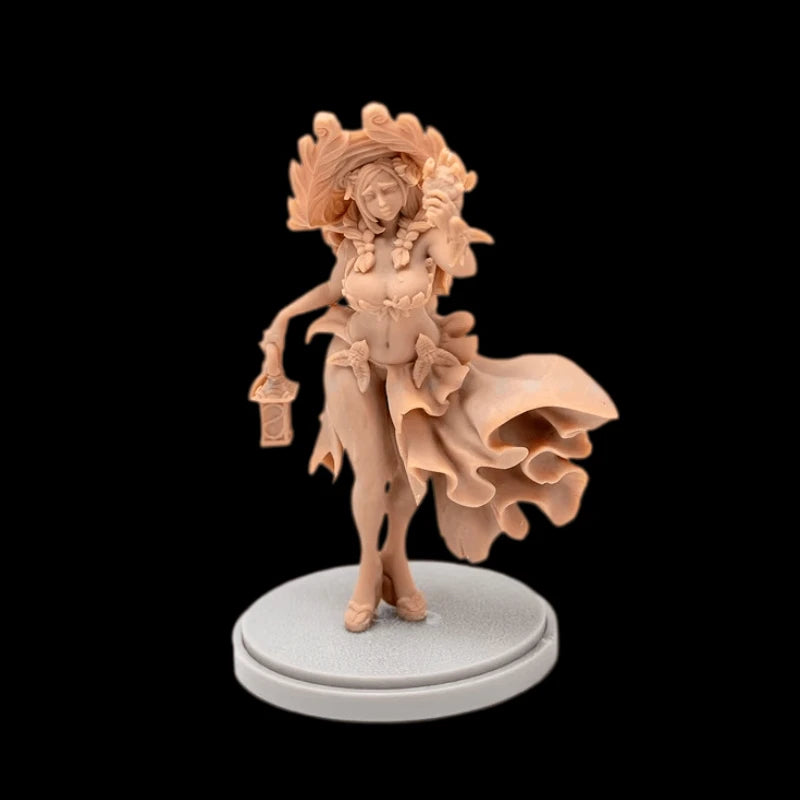 38mm Sorceress in Ornate Armor, Resin Model Figure Kit, Fantasy Theme, Unassembled and Unpainted