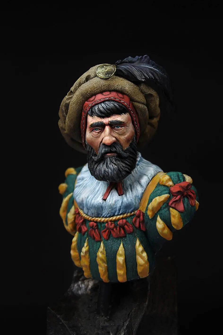 1/10 Renaissance Nobleman, Resin Model Bust Kit, Fantasy Theme, Unassembled and Unpainted