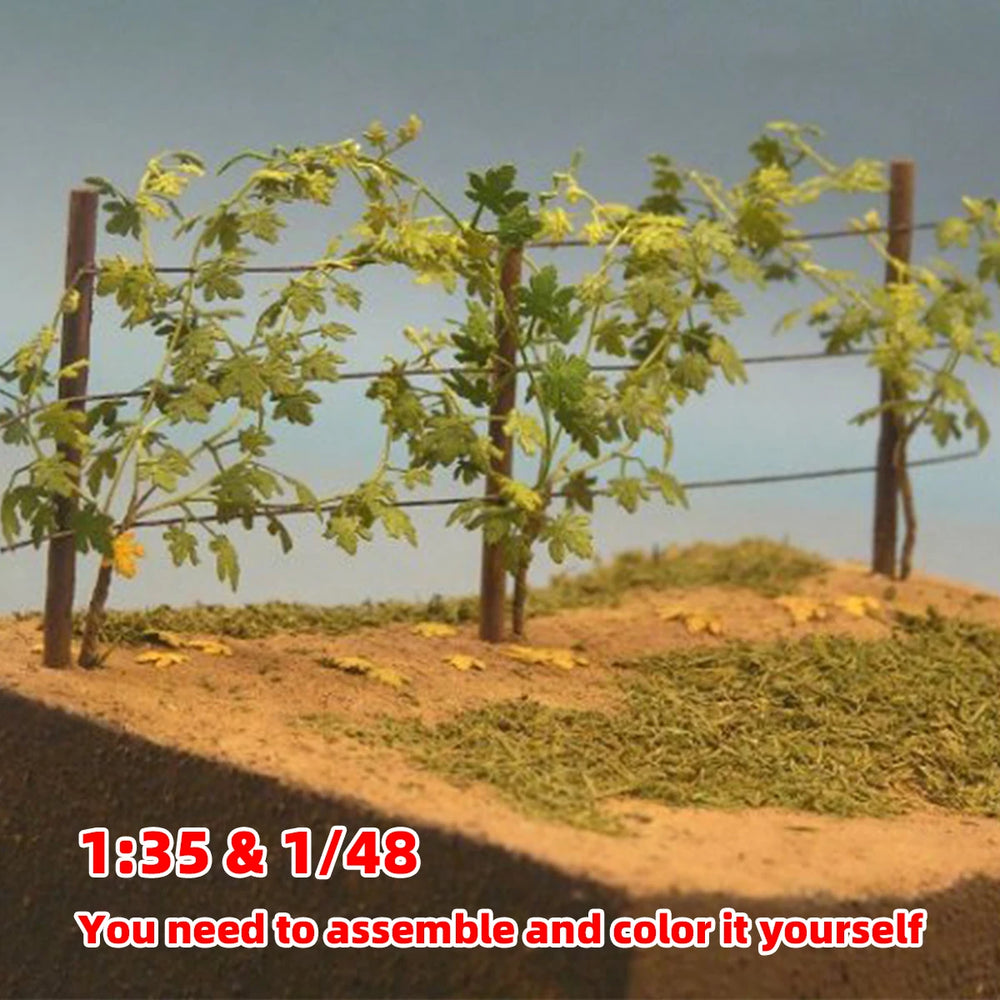 1/35 Grape Vines & Foliage Set, Resin Model Terrain Kit, Wildlife Theme, Unpainted