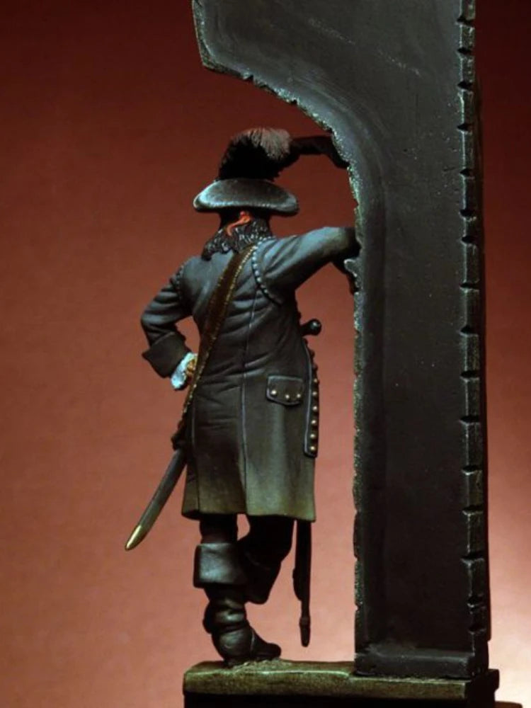 1/24 Pirate Ship Captain, Resin Model Figure Kit, Fantasy Theme, Unassembled and Unpainted