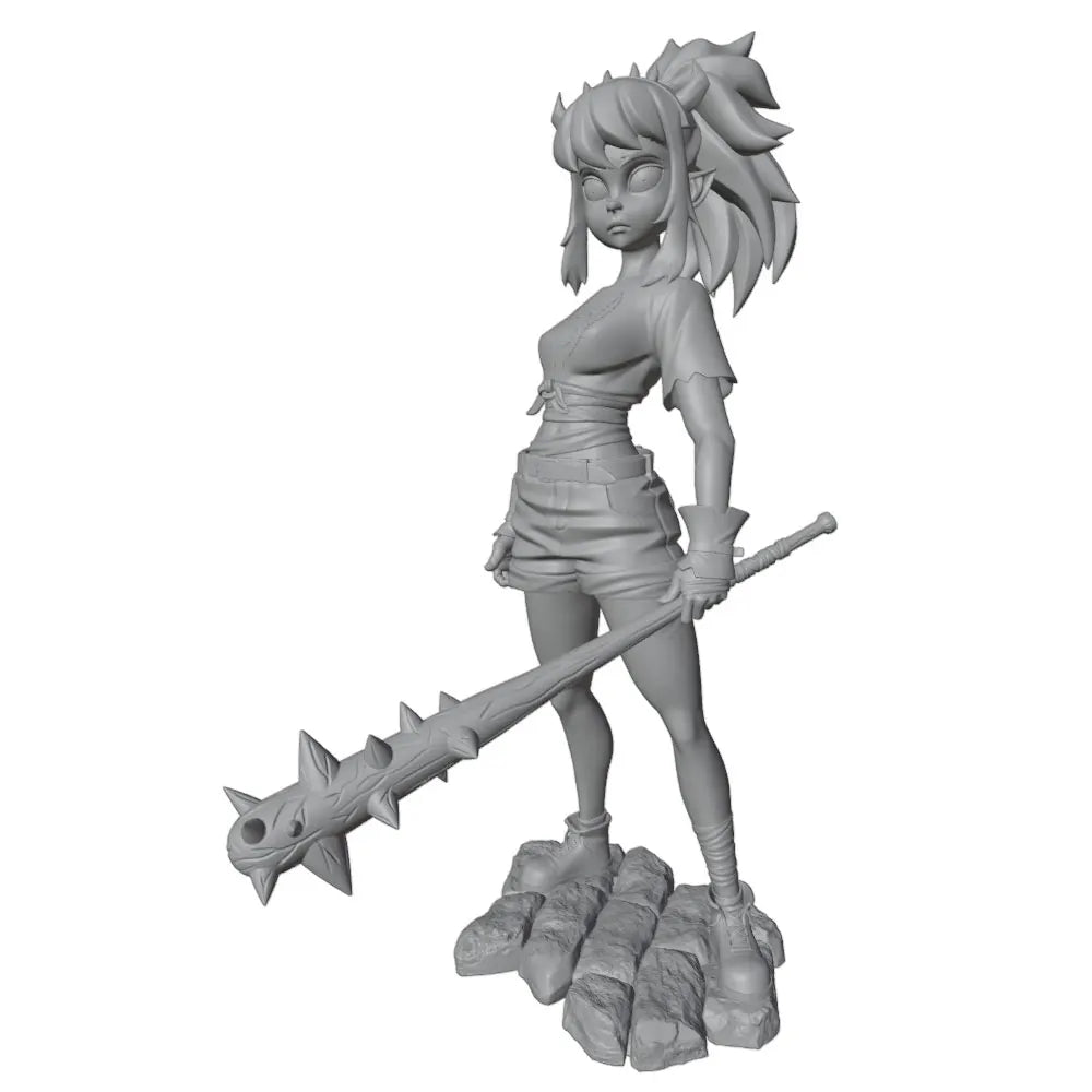 1/24 Warrior Girl, Resin Model Figure Kit, Anime Theme, Unassembled and Unpainted