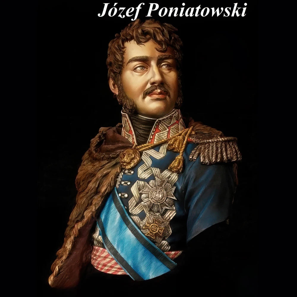 1/9 Napoleonic Józef Poniatowski Polish General, Resin Model Bust Kit, Unassembled and Unpainted