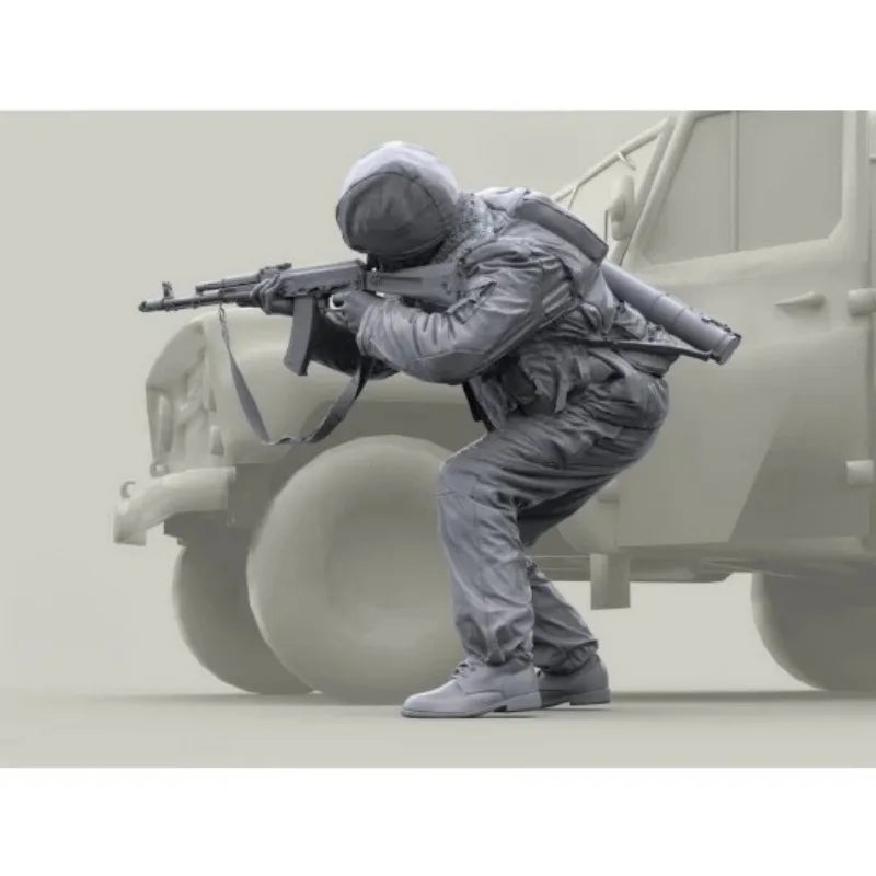 1/35 Modern Russian Tactical Soldier Firing Position, Resin Model Figure Kit, Unassembled and Unpainted