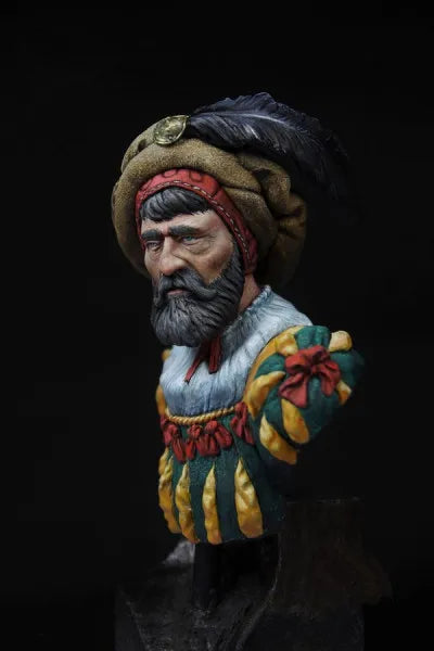 1/10 Renaissance Nobleman, Resin Model Bust Kit, Fantasy Theme, Unassembled and Unpainted