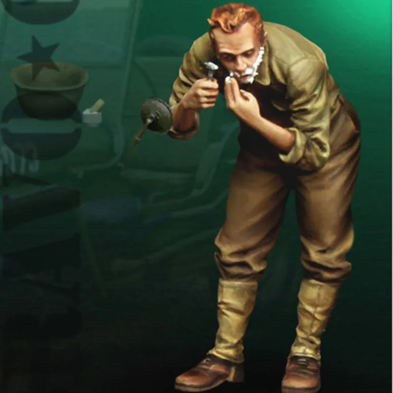 1/35 Vietnam War American Soldier Shaving, Resin Model Figure Kit, Unassembled and Unpainted