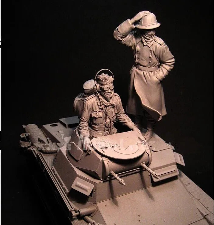 1/16 WWII Military, 3 Figures, Resin Model Figure Kit, Unassembled and Unpainted